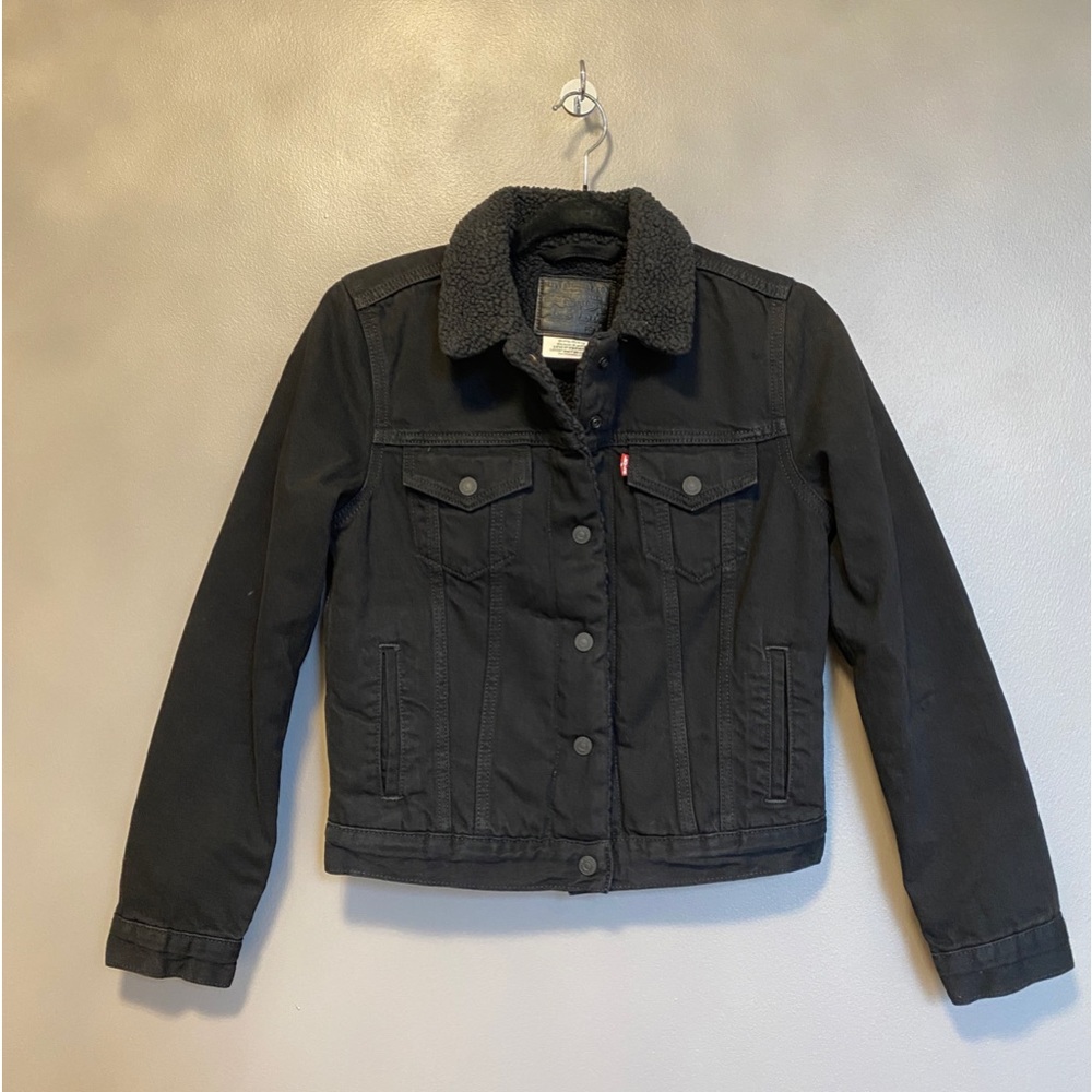 LEVI’S Sherpa Jacket, NWOT, Forever Black 1126